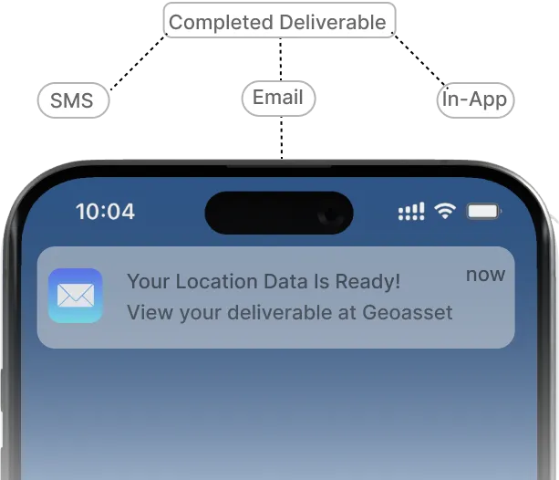 Platform interface showing seamless data delivery